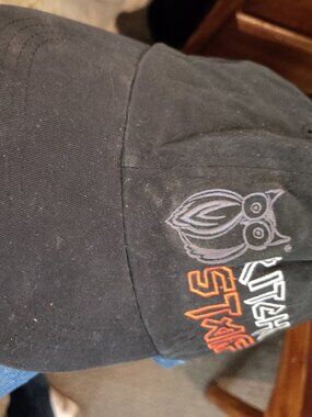 Quake City Caps Men's Slideback Hat Black OSFM Embroidered Owl Kitchen Staff